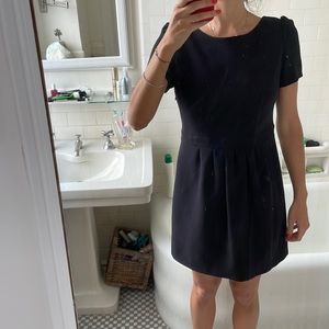 Ba&sh JASMIN black puff sleeve mini dress with back button detail & side zip SzM